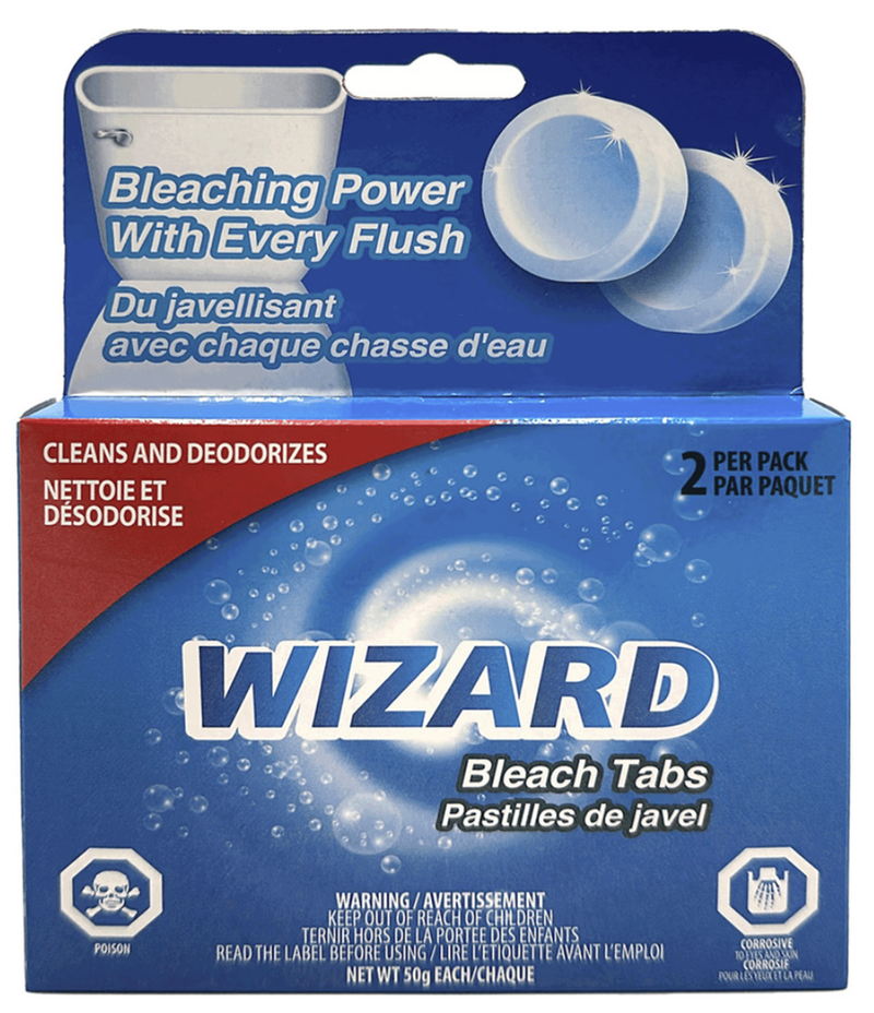 Wizard Toilet Tabs  Pk: 12x2 pk - Case of 24 tablets