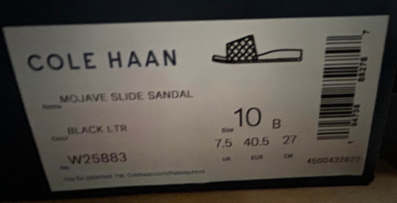 Cole Haan Mojave Slide Sandal--ladies size 10 B