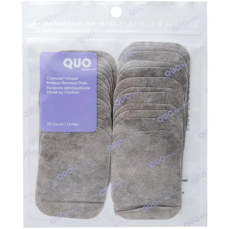 Quo--Charcoal Infused Makeup Removal Pads--25pack