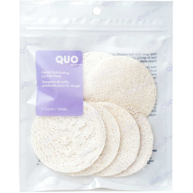 Quo- Facial Exfoliating Loofah Pads--7pack