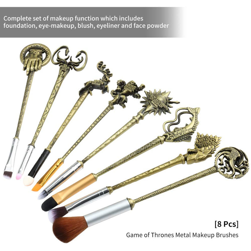 Game of Thrones make up Brushes Bronze - 8pc set