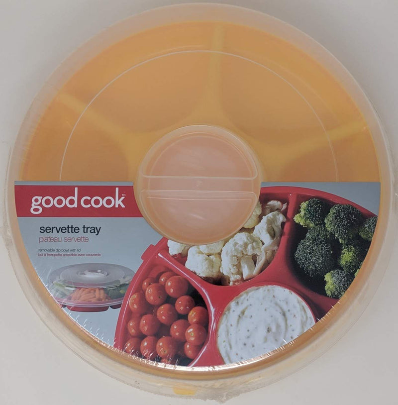 goodcook servette tray - Vegtable party tray with lid - pick your color