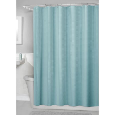 hometrends Waffle Fabric Shower Curtain