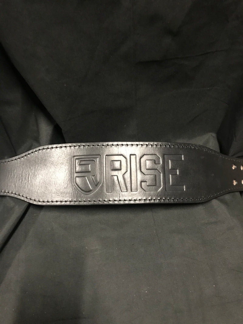 “Rise” leather belt black - weight lifting