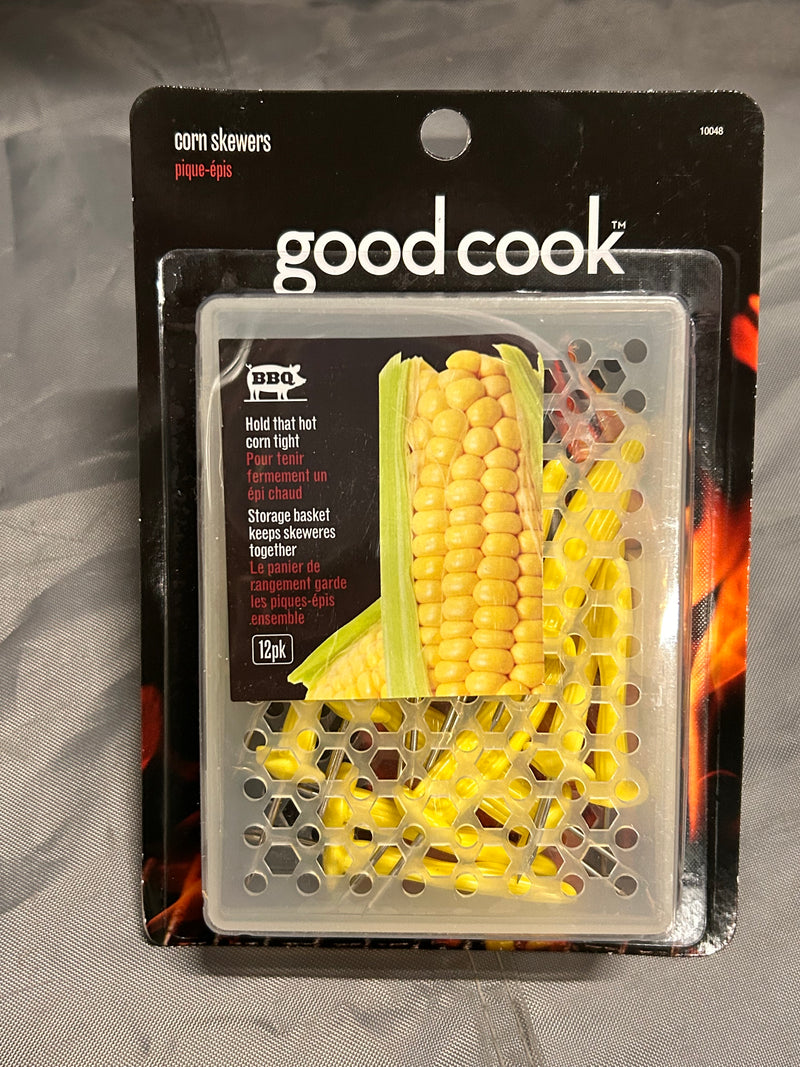 Goodcook corn skewed in convenient storage basket