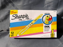 Sharpie box of 12 yellow liquid highlights