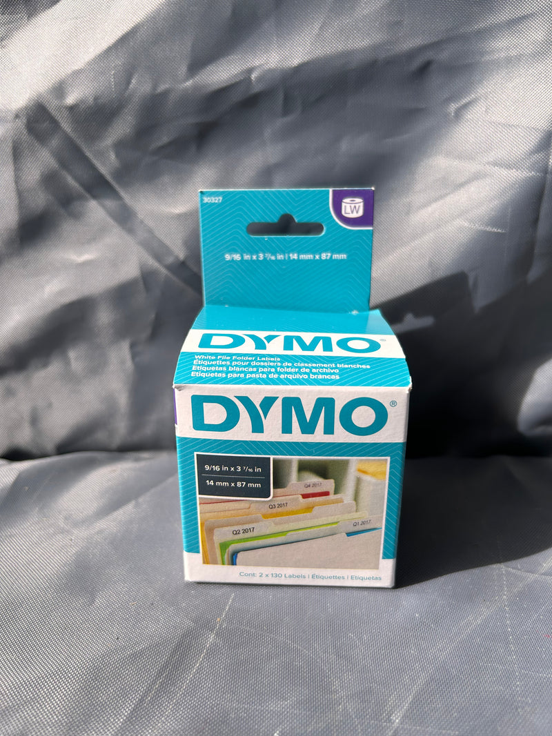 Dymo white file folder labels