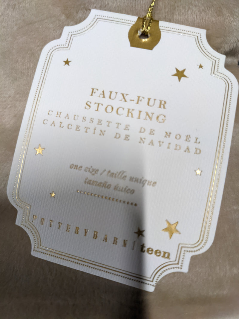 Pottery Barn Faux-Fur stocking