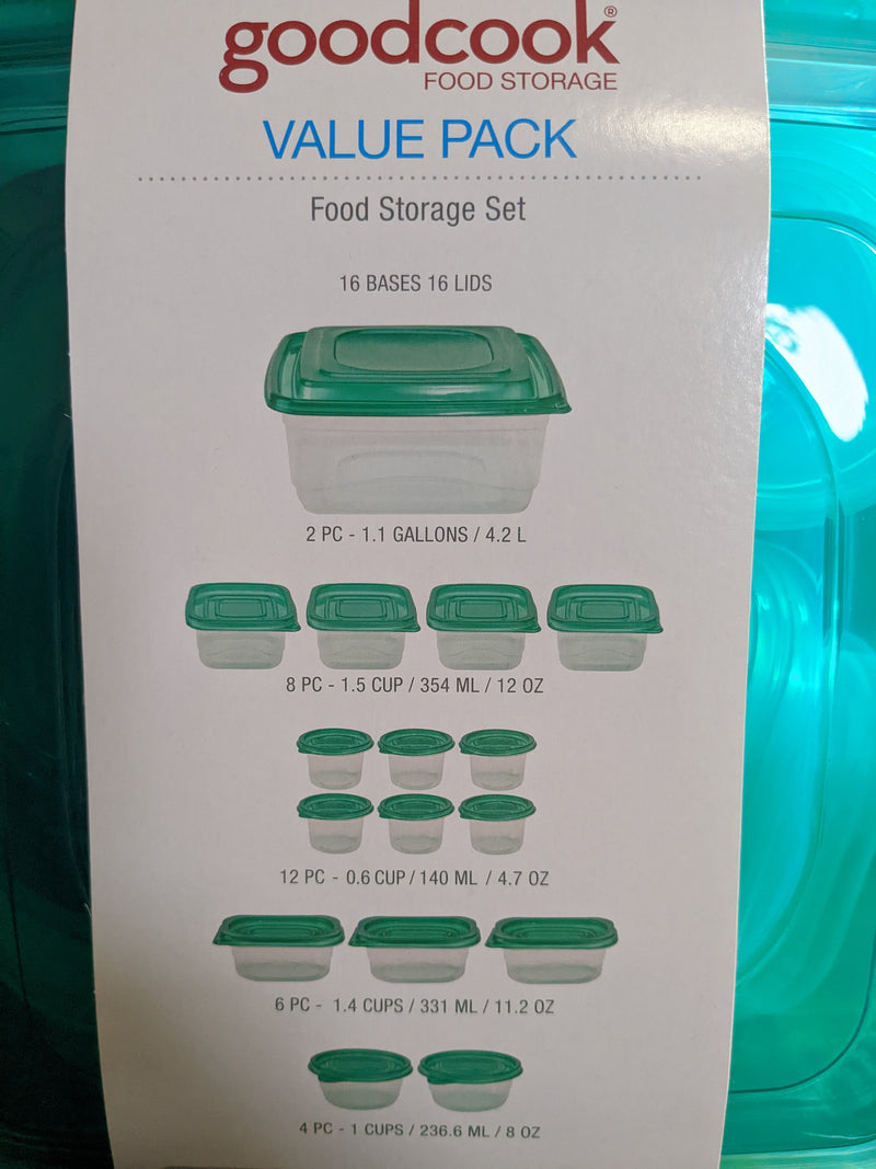 Goodcook Food Storage Set, 32-Pc - value pack