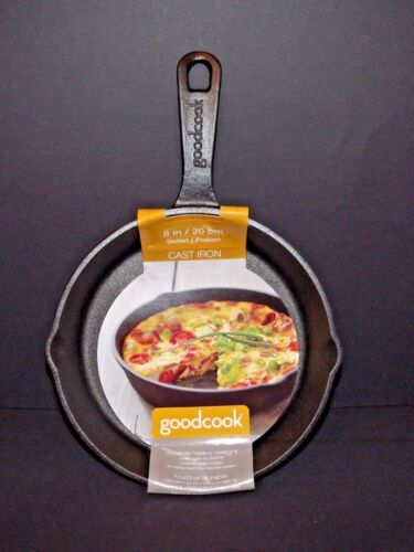 Good Cook 8 Inch Cast Iron Skillet Pan Durable Heavy-weight