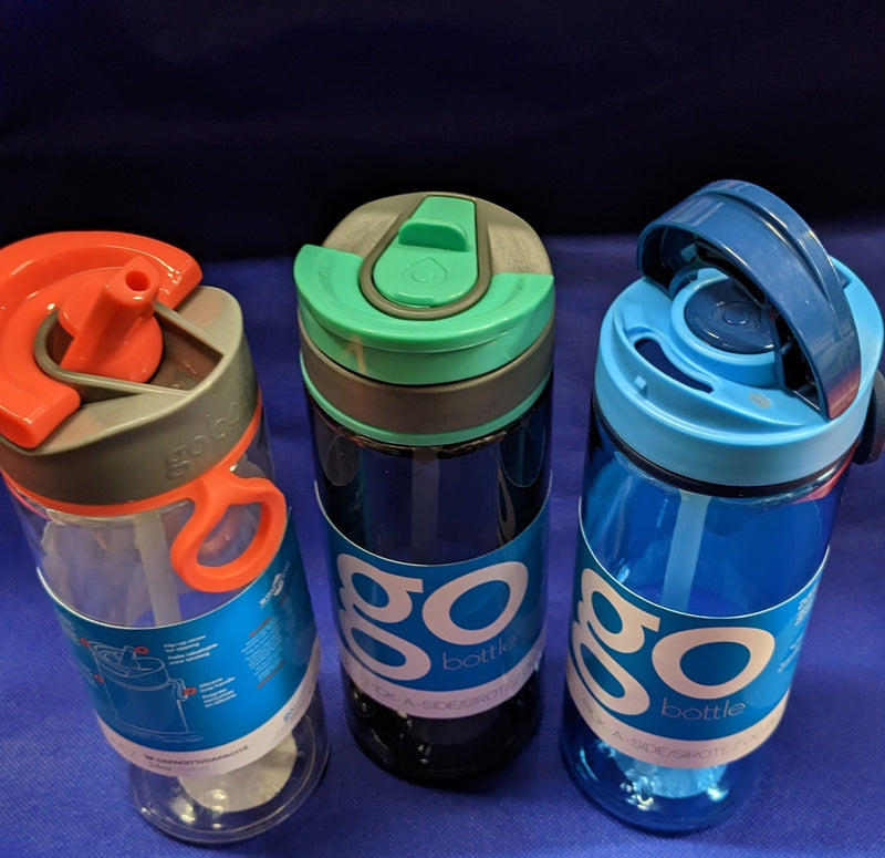 Drink Bottle -  Pick a side 2 lids in 1  -  24 oz