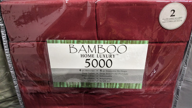 Bamboo Luxury 5000 Twin 4pc - pick your color