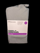 Microfiber Solid 2 Pillowcase Set - Room Essentials™ Grey