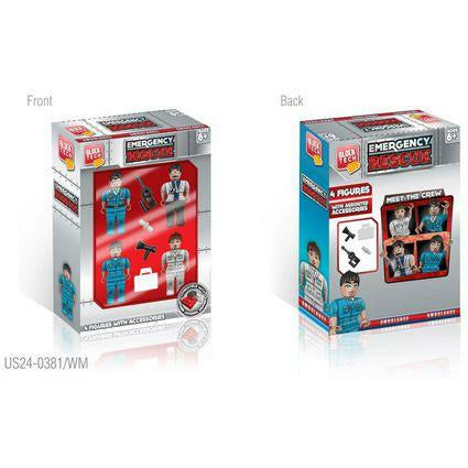 Block Tech Emergency Rescue 4 Figures with Accessories - Lego figures - 2guysonline.ca