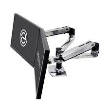 LX Dual Side-by-Side Arm (polished aluminum) Two Monitor Mount - pick up only
