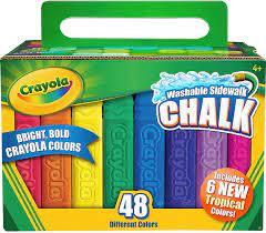 Crayola Washable Sidewalk Chalk, 48 Assorted Bright Colors by Crayola