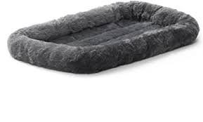 Pets 24L-Inch Gray Dog Bed or Cat Bed w/ Comfortable Bolster