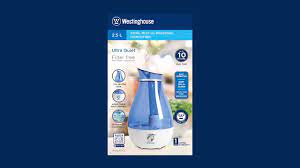 Westinghouse 2.5L Cool Mist Ultrasonic Humidifier  Ultra Quiet and Filter Free