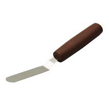 Sweet Creations Icing Spatula w/ Brown Silicone Handle - Straight or angled