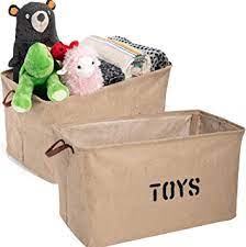 Toy Storage Bins - Set of 2, Extra Large Storage Bins w/ Strong Handles