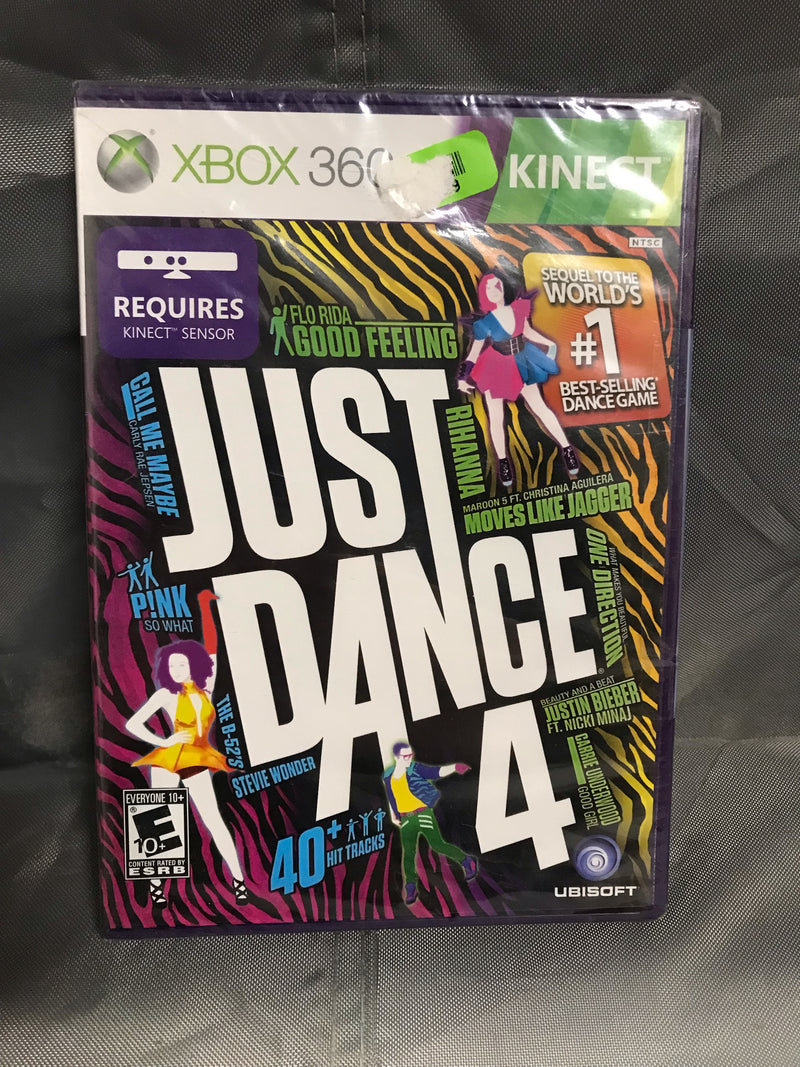 Just dance 4. Xbox 360. Requires Kinect sensor.