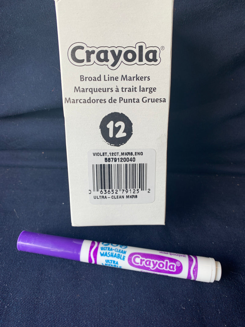 Crayons - Box 12 Violet broad markers