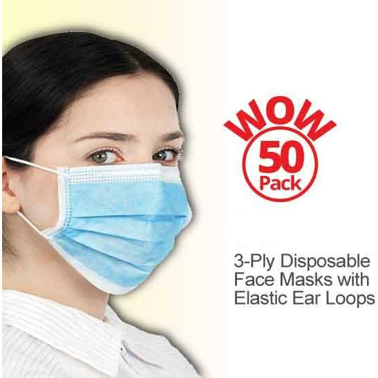 Disposable Face Masks - Box of 50 - 2guysonline.ca