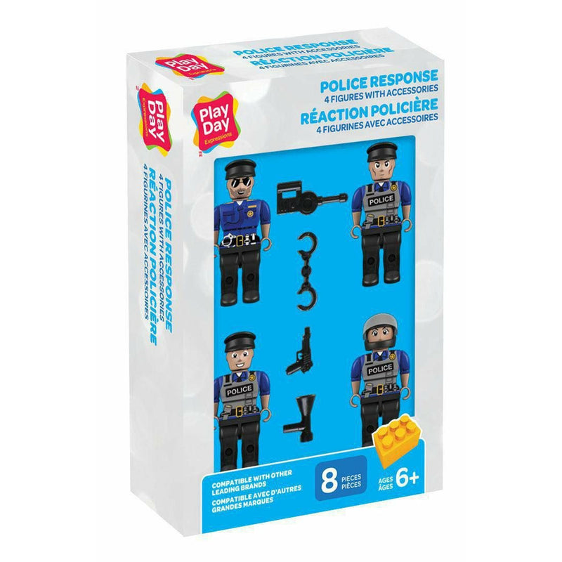 Blocktech Police Figure set for building block sets like lego - 2guysonline.ca