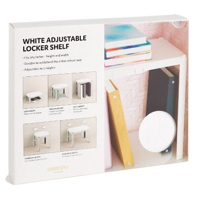 U Brands Adjustable Locker Shelf - White - 2guysonline.ca