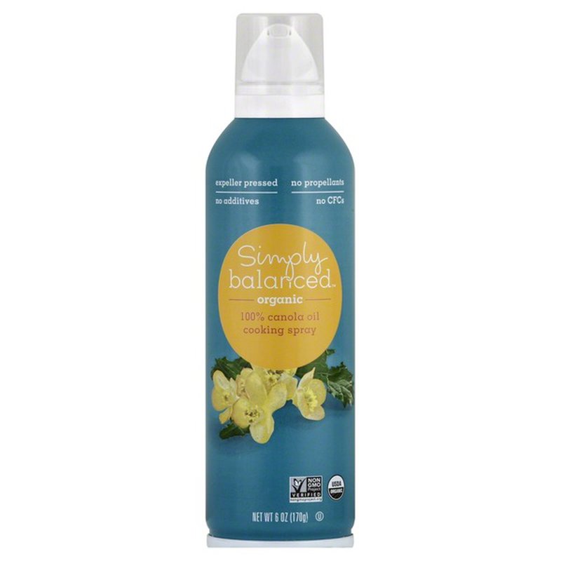 Simply Balanced Cooking Spray, Organic, 100% Canola Oil 6 oz 170g - 2guysonline.ca